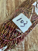 Iridescent Ruby 3mm Rondelle Beads #103