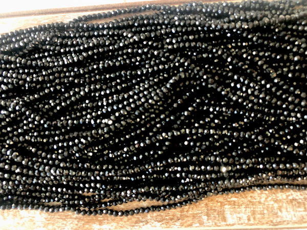 Black 3mm Rondelle Beads #2 Discount Pack