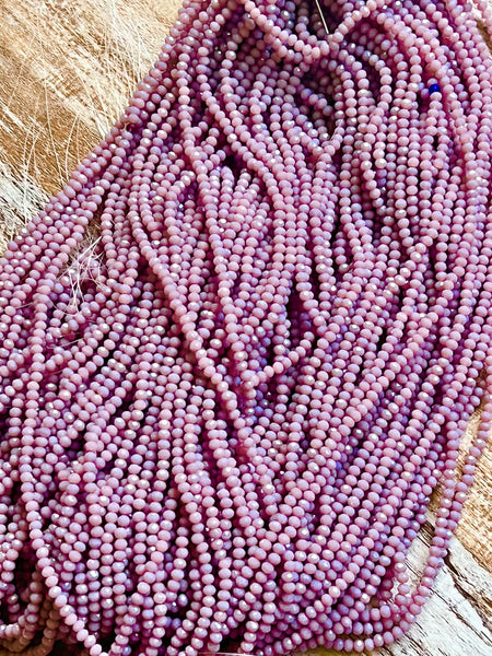 Dusty Lilac 3mm Rondelle Beads #61 Discount Pack