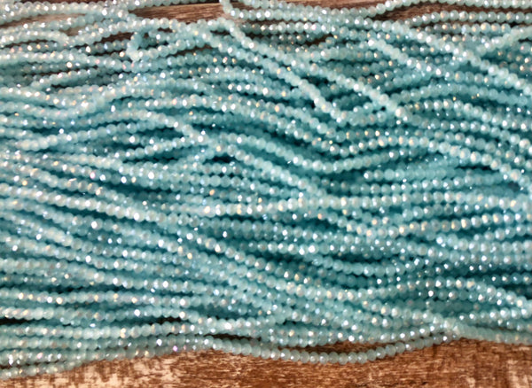 Sky Blue 3mm Rondelle Beads #127 Discount Pack