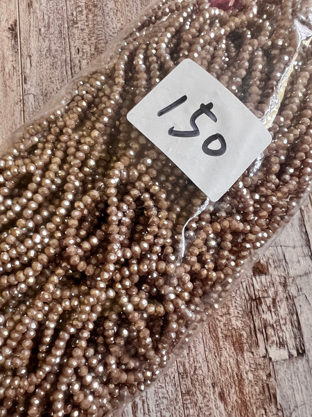 Taupe Beige 3mm Rondelle Beads #150