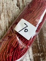Deep Red 3mm Rondelle Beads #70B