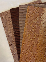 Textured Faux Leather Backing Set