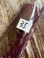 Clear Dark Magenta 3mm Rondelle Beads #35