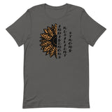 Indigenous Resilient Strong Sunflower T-shirt: Black Writing